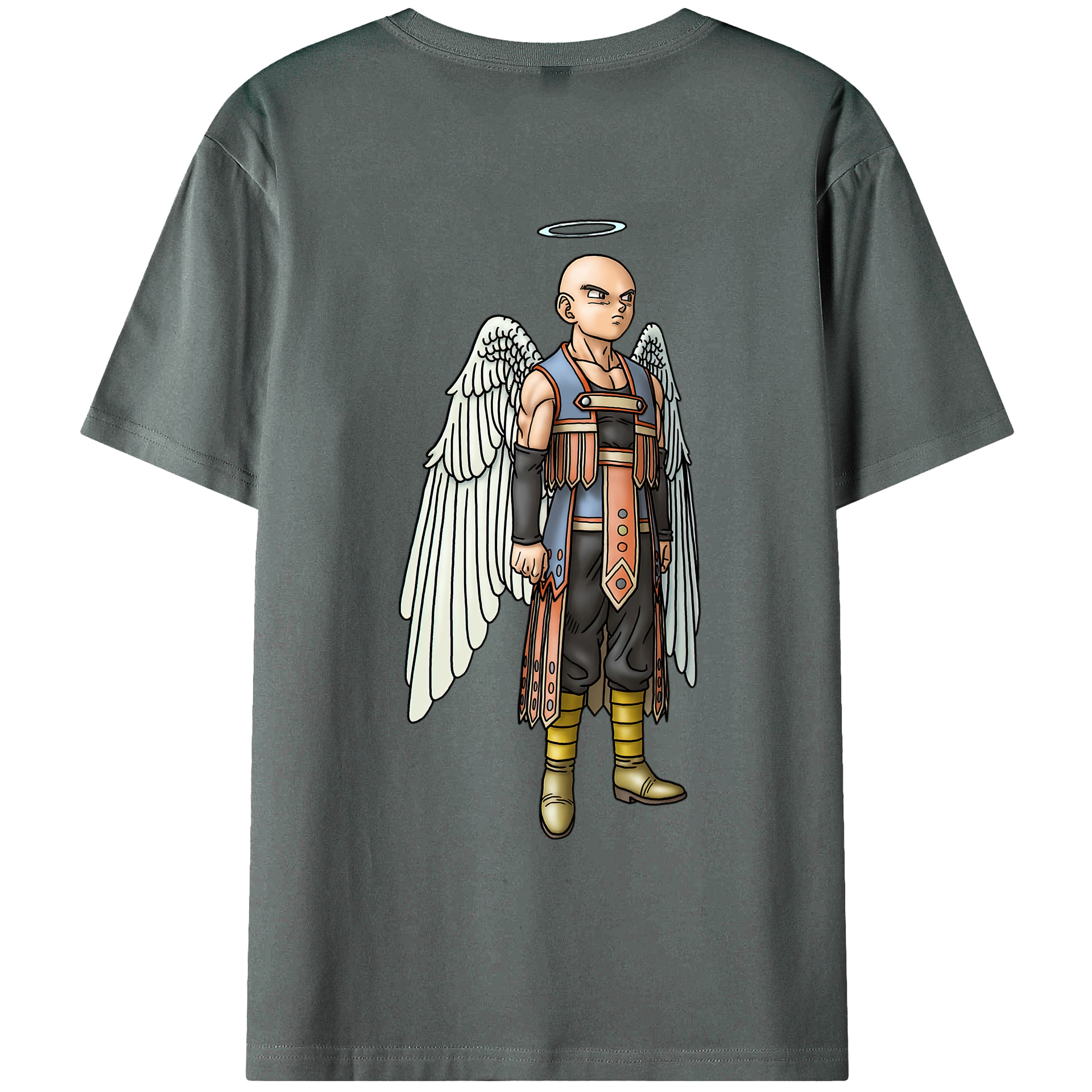 （画像用） ドラゴンクエスト Doragon Kuesuto Dragon Quest 綿100％ メンズ半袖Tシャツ（バックプリント） 通気性